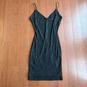 Black‎ Embellished Bodycon Mini